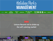 Tablet Screenshot of holidayparksmanagement.com